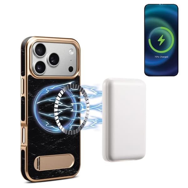 DENIOR Mobilskal till iPhone 17 Pro MagSafe A25+1 Electroplating - Svart Svart