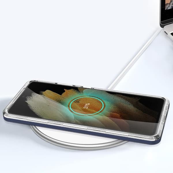 Galaxy S23 Ultra Kuori Clear 3in1 - Sininen Blå