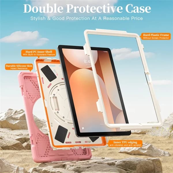 Mobilskal till Galaxy Tab A11 Plus Kickstand Silikon Axelrem Svart