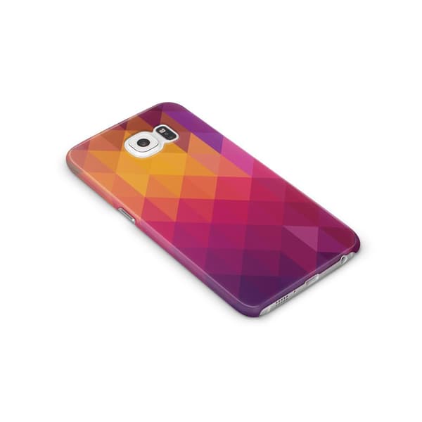Skal till Samsung Galaxy S6 - Polygon - Gul/Rosa