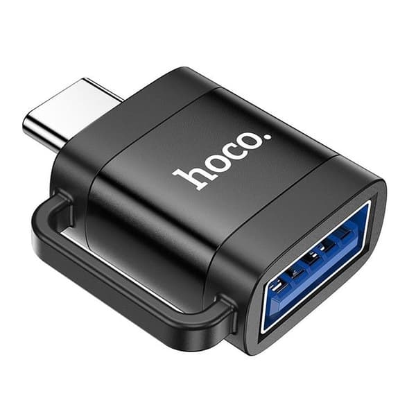 Hoco Adapter OTG USB-C Till USB-A 3A UA31C - Svart Svart