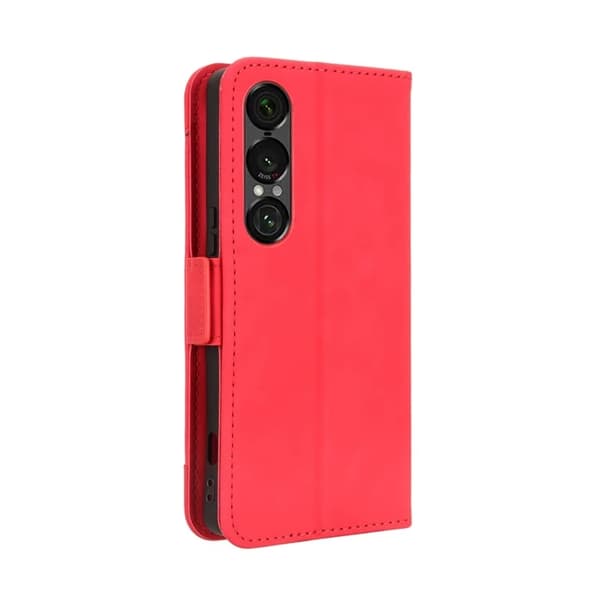 Sony Xperia 1 VII Plånboksfodral Konstläder - Röd Röd