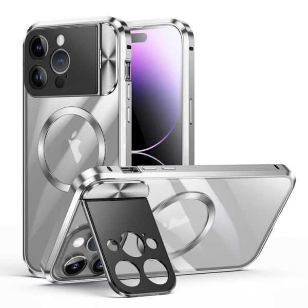 BOOM iPhone 13 Pro Mobilskal Magsafe Metall Frame - Silver