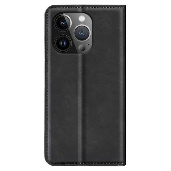 iPhone 15 Pro Max Plånboksfodral Flip PU-Läder - Svart Svart
