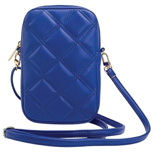 Guess Mobilväska Zip Quilted 4G - Blå Blå