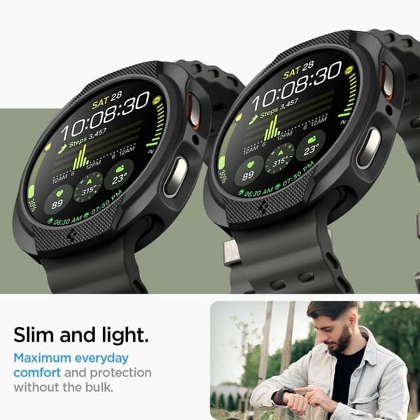 Spigen Galaxy Watch 8 (44mm) Etui Liquid Air - Sort Svart