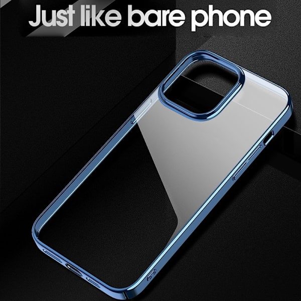 X-LEVEL Mobilskal till iPhone 15 Electroplating Ram Hård PC Shockproof Svart