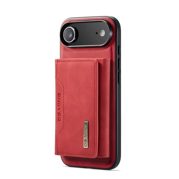 DG.MING iPhone Air Konstläder Plånboksfodral PU + PC + TPU Röd