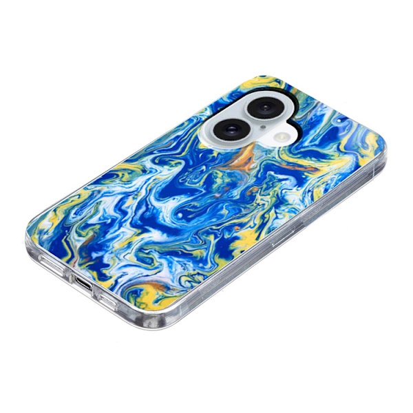 Mobilskal till iPhone 17 Marble Pattern Printing Soft - Himmelsblå