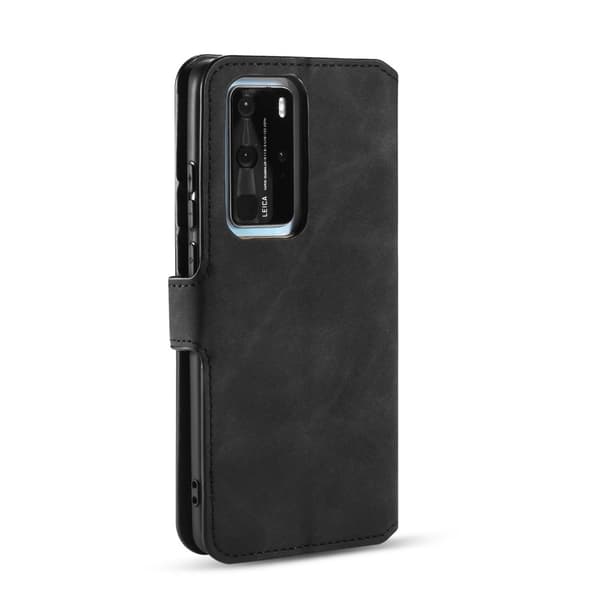 DG.MING Retro-lompakkokotelo Huawei P40 Pro - Musta Black