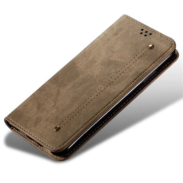 Nothing CMF Phone 2 Pro Konstläder Plånboksfodral Jeans Cloth Texture - Khaki Brun