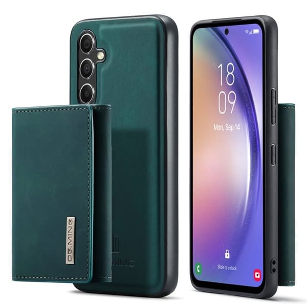 DG.MING Konstläder Plånboksfodral för Samsung Galaxy A14 5G - Grön