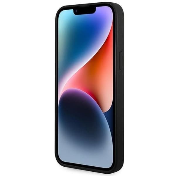 AMG Mobilskal till iPhone 14 Pro Max Magsafe Läder Curved Lines Svart