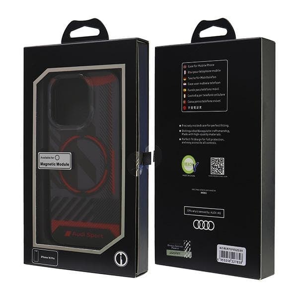 Audi telefontaske til iPhone 16 Pro MagSafe IML Sport - Sort Black
