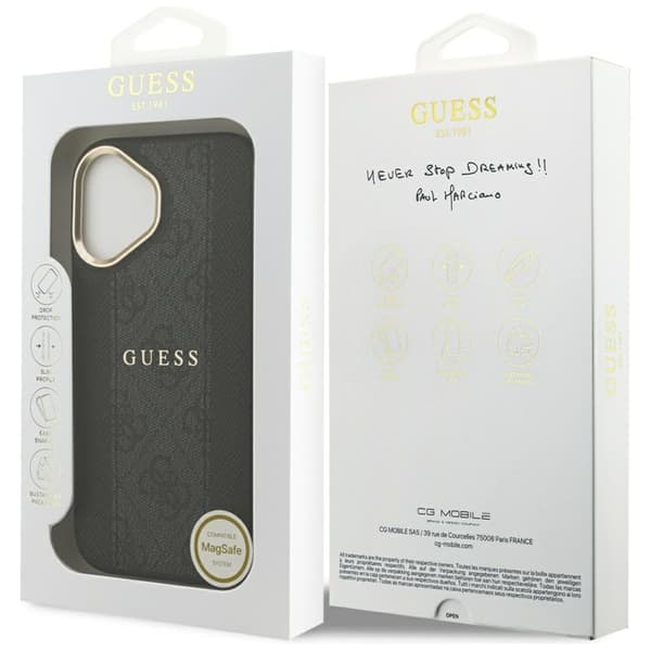 Guess Telefontaske til iPhone 17 Magsafe Stripe - Sort Svart