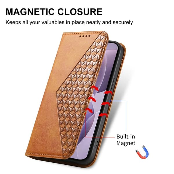 Plånboksfodral för Samsung Galaxy S26 Plus Konstläder med handledsrem - Gul