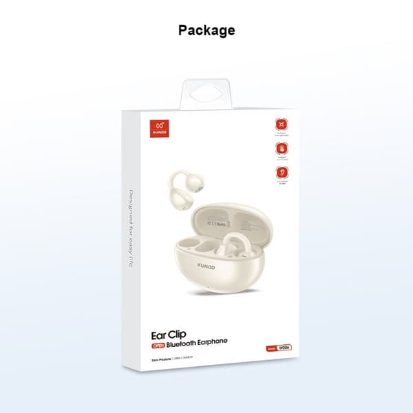 XUNDD W006 Öronhörlurar Clip-On Bluetooth Beige