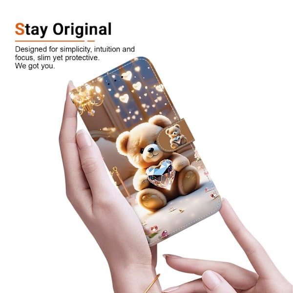 Plånboksfodral för Samsung Galaxy S26 Ultra Konstläder Ställ - Diamond Bear