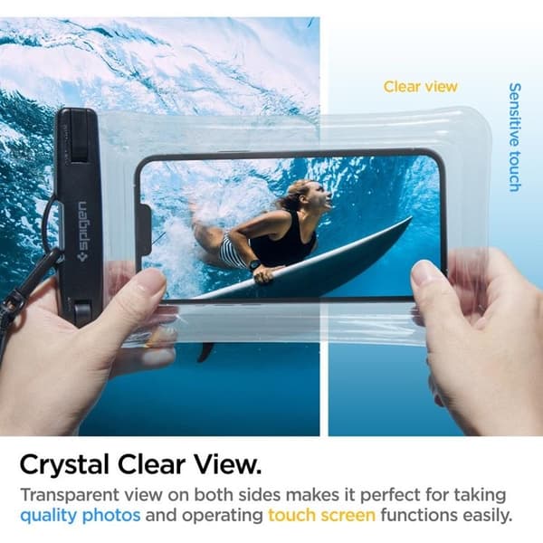 Spigen Universala Vattentät Mobilväskor A610 - Crystal Clear Transparent