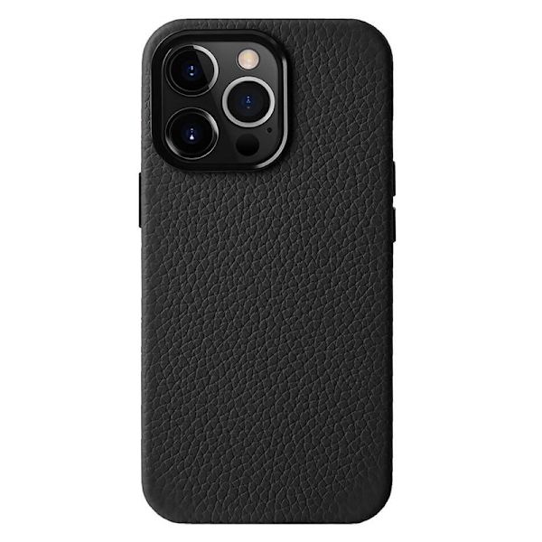 MELKCO Mobilskal till iPhone 14 Pro Max Äkta Läder + PC - Svart