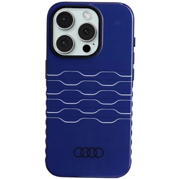 Audi iPhone 15 Pro matkapuhelimen suojakuori Magsafe IML - sininen