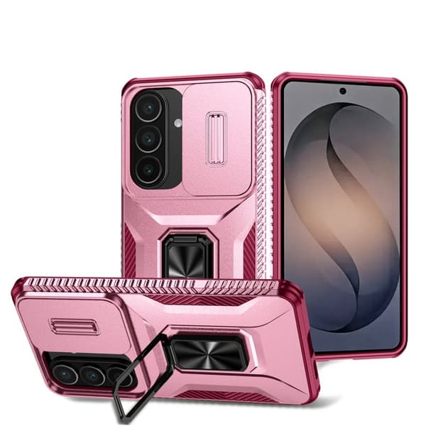 Mobilskal för Samsung Galaxy S26 Camshield Kickstand TPU + PC - Rosa