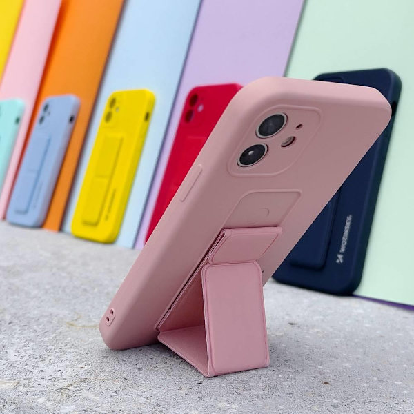 Wozinsky Kickstand Silicone Skal Samsung Galaxy A42 5G - Svart Svart