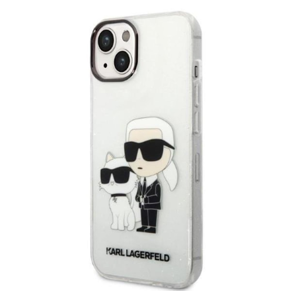 Karl Lagerfeld iPhone 14 Plus Skal IML GLIT NFT Karl & Choupette - Clear