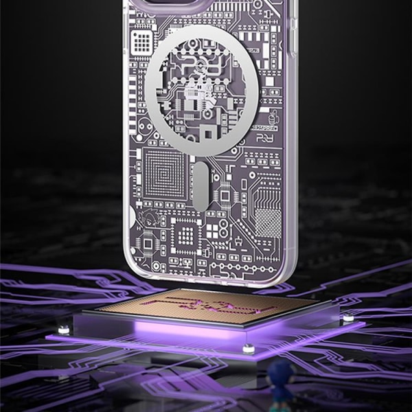 Kingxbar iPhone 14 Pro -kotelo Magsafe PQY Geek - kultaa