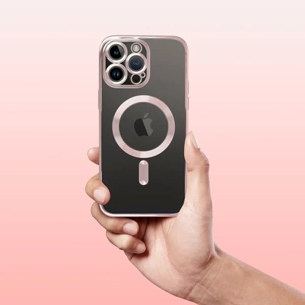 Mobilskal till Galaxy S25 Edge Magsafe Electro Mag - Rose Guld