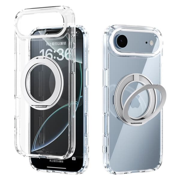ABEEL Q-LUCK Mobilskal till iPhone Air Shockproof Silver med Kickstand