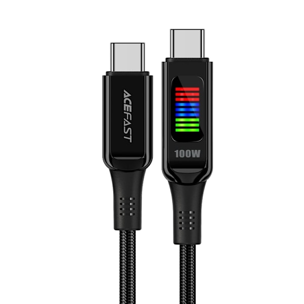 Acefast USB-C til USB-C kabel 1,2m 100W - Sort Black