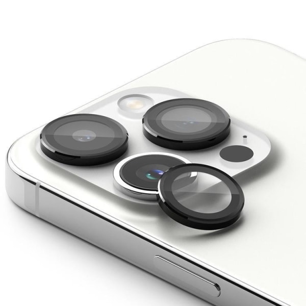Ringke iPhone 15 Pro Max Kamera Lens Cover i Hærdet Glas - Sort