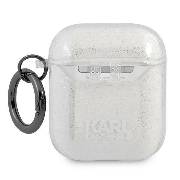 Karl Lagerfeld Skal Glitter Karl`s Head Airpods - Silver Silver