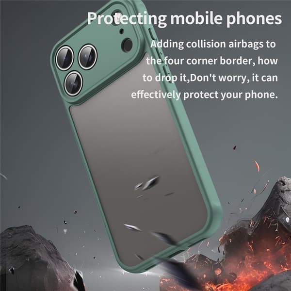Mobilskal till iPhone 17 Pro Frostade krockkuddar Drop Proof - Lila Lila