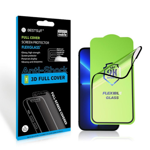 Bestsuit Flexibelt Hybridglas Skärmskydd Apple iPhone X/Xs Svart