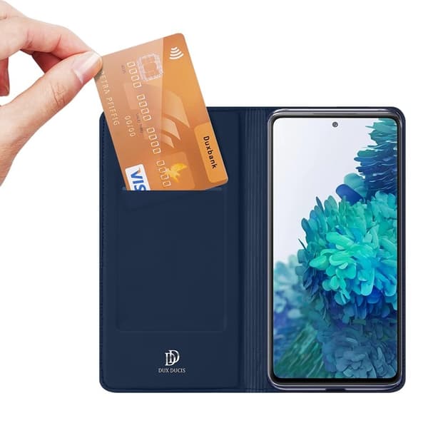 DUX DUCIS Skin Pro Samsung Galaxy S20 FE Plånboksfodral KonstLäder - Blå
