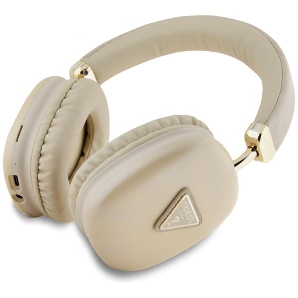 Guess Over-Ear Hörlurar Bluetooth 5.3 Metallic Triangle Logo Guld