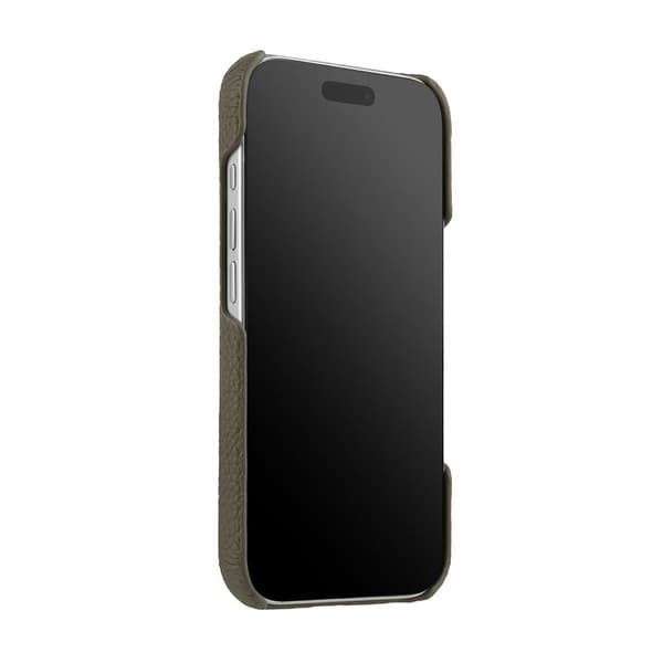 MELKCO Mobilskal till iPhone 17 Pro Äkta Läder PC Grå