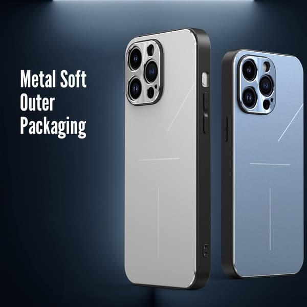R-JUST RJ-52 Mobilskal till iPhone 15 Pro Aluminium + TPU Silver