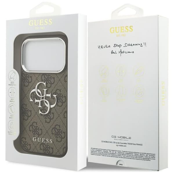 Guess Mobilskal till iPhone 17 Pro Max 4G Big 4G Classic Logo - Brun Brun
