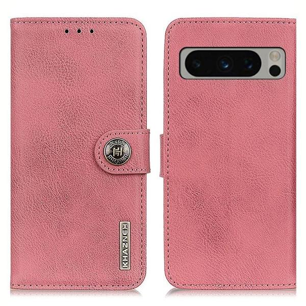 KHAZNEH Google Pixel 8 Plånboksfodral Cowhide - Rosa