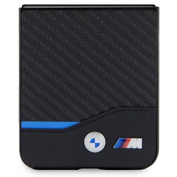 BMW Galaxy Z Flip 5 Mobilskal Läder Carbon - Svart Svart