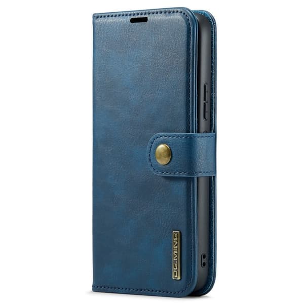 DG.MING Galaxy A34 5G Äkta Läder Plånboksfodral Detachable Magnet Blå