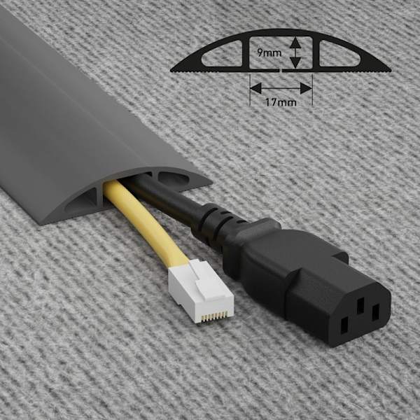 D-LINE Golvöverdrag Light Duty Flexibel PVC Grå 1.8m