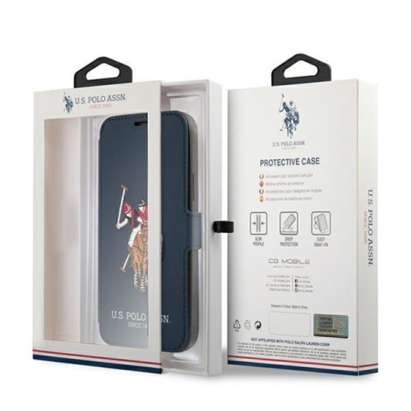 US Polo Polo Embroidery Collection Etui iPhone 12 / 12 Pro - M Blue