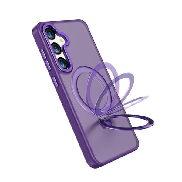 Mobilskal för Samsung Galaxy S26 Plus Magnetiskt TPU + PC Kickstand - Mörklila