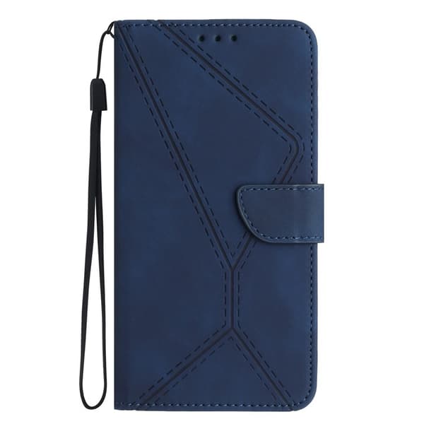 Sony Xperia 1 VII Plånboksfodral Skin Touch Lines Imprinted Blå