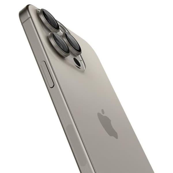 Spigen [2-Pack] iPhone 15 Pro/15 Pro Max Kameralinsskydd i Härdat Glas Svart