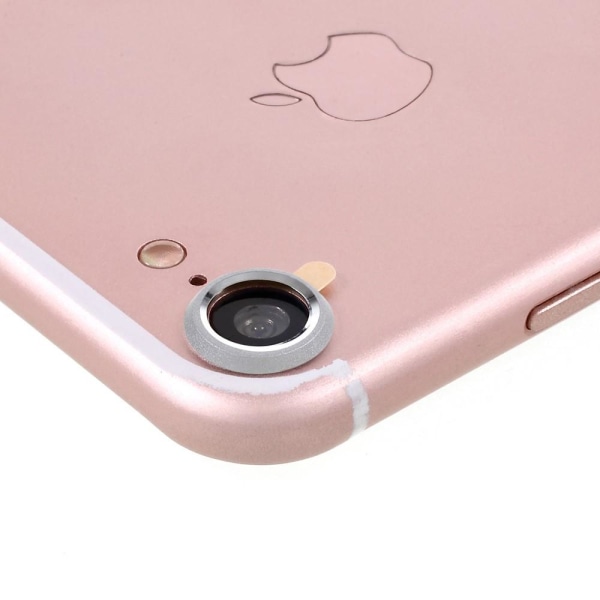 Kameralinsecover i hærdet glas til iPhone 7 - Sølv Silver